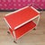 Mid-Century Modern Vintage Bar Cart Tea Cart Red-White Dinette, 1970s For Sale - Image 3 of 13