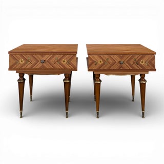 Wooden Bedside Tables, 1960s, Set of 2 For Sale