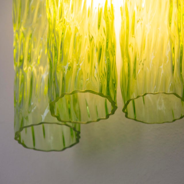 Italian Wall Light in Murano Green Glass, 1990s For Sale - Image 13 of 14