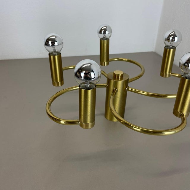 Round Brass Ceiling Light, Germany, 1980s For Sale - Image 6 of 18