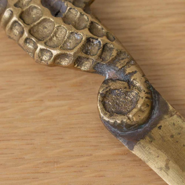 1950s French Brass Seahorse Letter Opener For Sale - Image 10 of 11