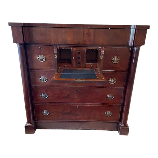 19th Century Mahogany English Butlers Chest For Sale