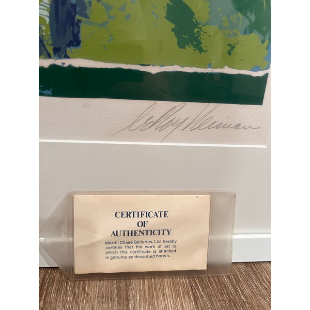 LeRoy Neiman "Sun Serve" 1976 Signed Serigraph 122/300 Tennis Art W/Coa For Sale - Image 10 of 12