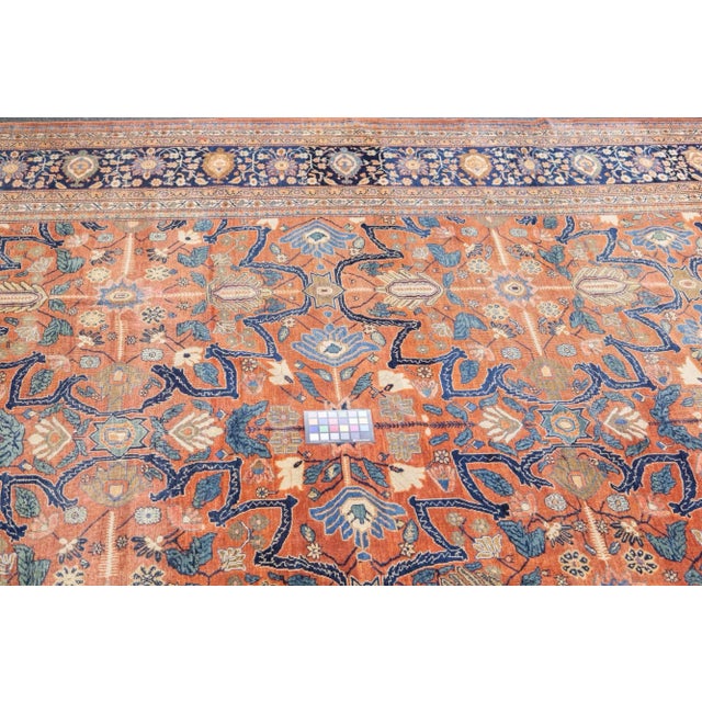 Late 19th Century Antique Persian Farahan Sarouk Rug 8’10" X 12’3” For Sale - Image 5 of 11