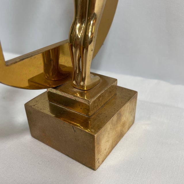 Bronze Ernest Trova (American.1927-2009) Cut Circle Figure For Sale - Image 8 of 12