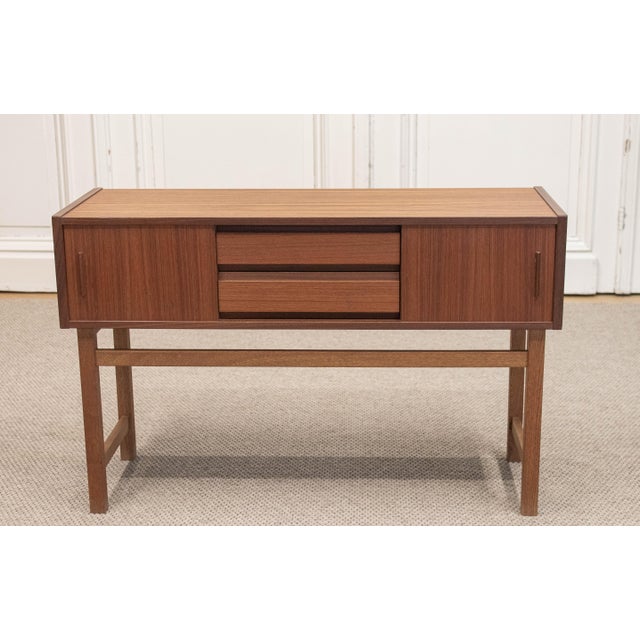 Wood Scandinavian Entrance Cabinet attributed to Bertil Fridhagen, 1950s For Sale - Image 7 of 10