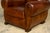 1940s French Art Deco Cognac Leather Club Chairs, Pair For Sale - Image 4 of 7