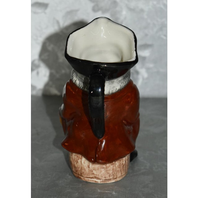 Ceramic Antique Antone England Hand Painted Toby Style Pitcher For Sale - Image 7 of 12