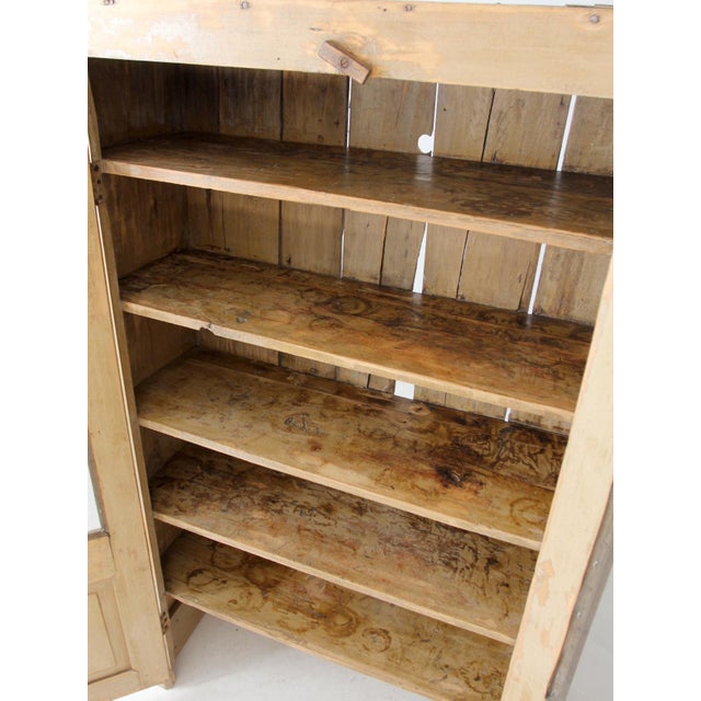 Wood Antique Pine Farmhouse Cupboard For Sale - Image 7 of 13