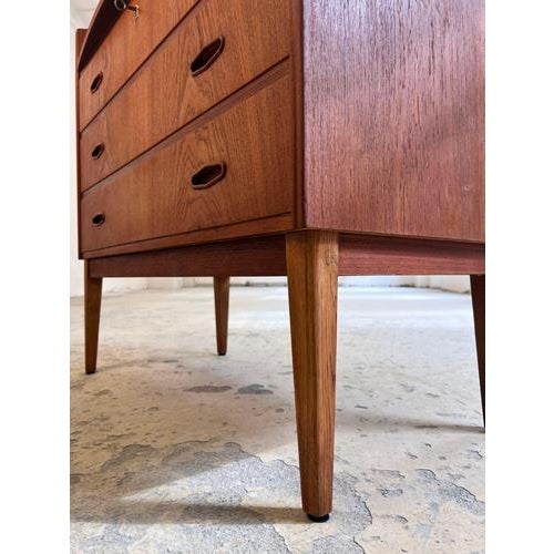 Danish Secretaire in Teak For Sale - Image 6 of 11