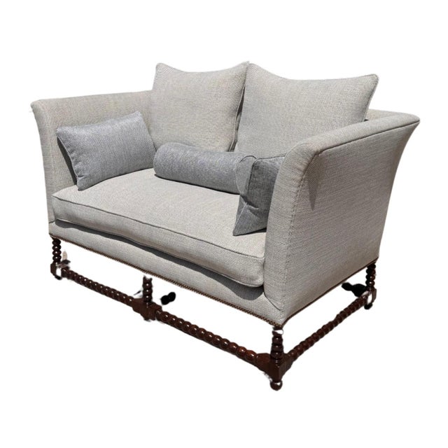 Italian 18th C Style Italian Walnut Down Sofa Settee by Randy Esada Designs For Sale - Image 3 of 5