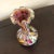 Circa 1950's Murano "Tutti Frutti" glass vase with a ruffled edge and zanfirico and aventurine decoration, by A.Ve.M....