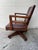 Mid-Century Modern Midcentury Modern 1940s Leather Vintage Swivel Office or Library Desk Chair For Sale - Image 3 of 8