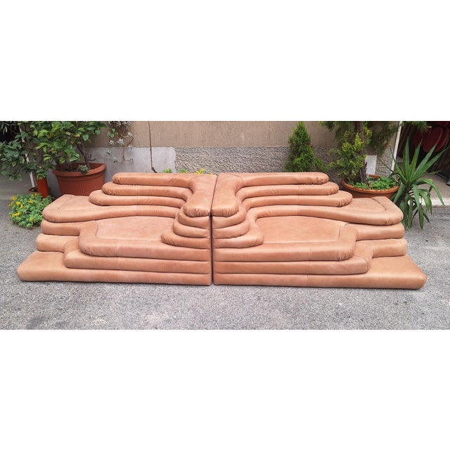 Modern Model DS1025 Modular Sofa in Brown Leather by Ubald Klug for de Sede, 2000s, Set of 2 For Sale - Image 11 of 11