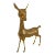 Brass Doe Sculpture, French, Circa 1970 For Sale