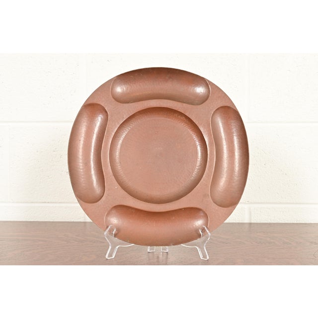 Ramon Ramirez Arts & Crafts Hammered Copper Charger Plate or Tray For Sale - Image 12 of 12