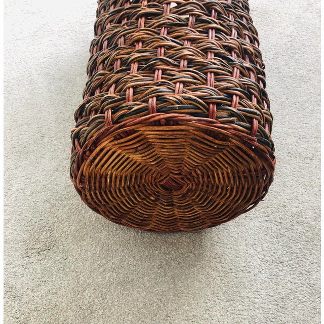 1970s Vintage Rattan Umbrella Stand Chairish