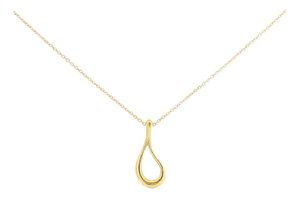 Late 20th Century Elsa Peretti for Tiffany & Co 18k Gold Tear Drop Pendant on Chain