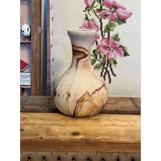 1970s Antique Nemadji Mid Century Modern Art Pottery Vase For Sale In Seattle - Image 6 of 8