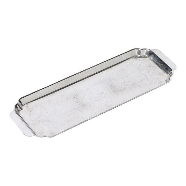 Art Deco Streamlined Chrome Serving Tray Signed Chase For Sale