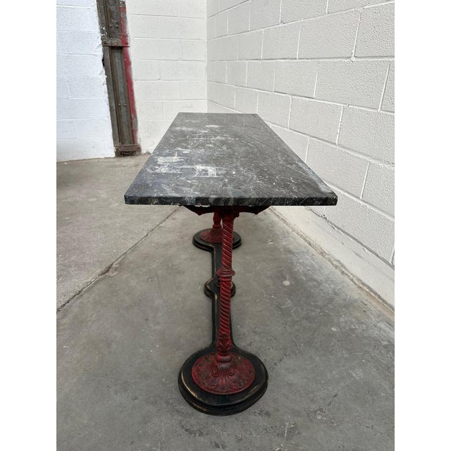 Late 19th Century Cast Iron and Marble Console Table For Sale - Image 10 of 17