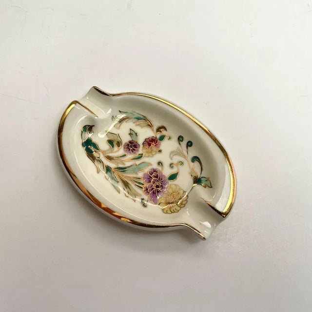 Vintage Vase and Ashtrays in Porcelain by Zsolnay, Hungary, 1950s, Set of 3 For Sale - Image 3 of 7