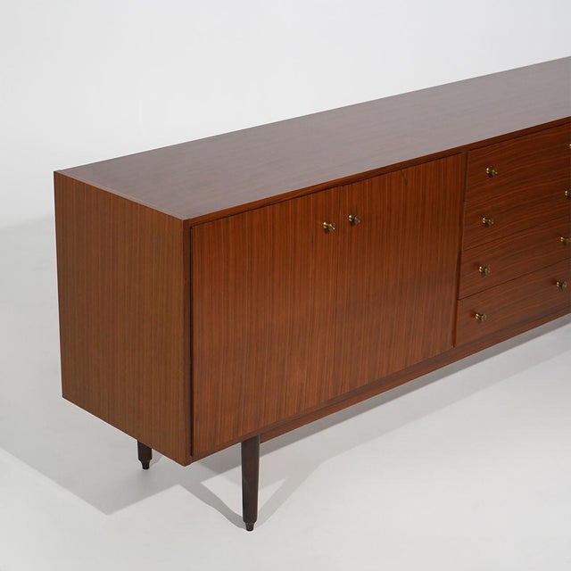 Wooden Sideboard with Brass Knobs, 1960s For Sale - Image 10 of 16