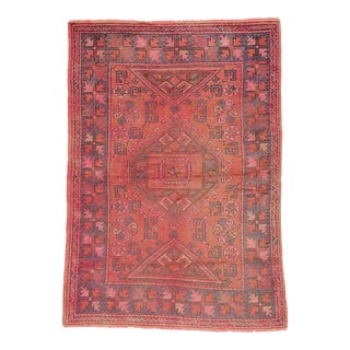 Vintage Pink Turkish Oushak Rug - 04'04 X 06'00 For Sale