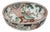 Vintage Asian Round Polychrome Enamel Scenery Graphic Porcelain Bowl For Sale