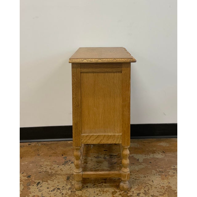 Brown 1970s Diminutive Oak Cabinet in Manner of Henning Kjaernulf For Sale - Image 8 of 17