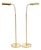 Pair of Mid-Century Brass Adjustable Pharmacy Floor Lamps For Sale