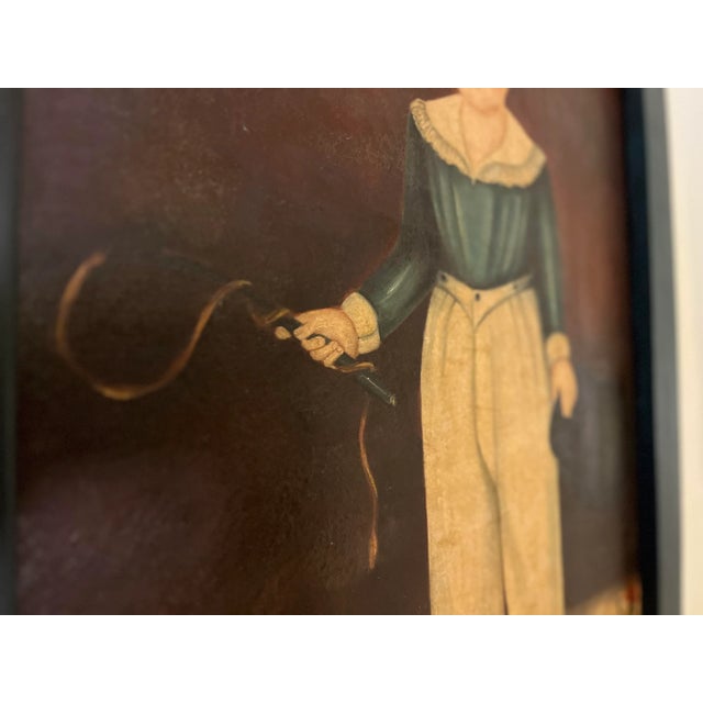 Signed Original Vintage Folk Art Pony Boy Painting For Sale In New York - Image 6 of 13