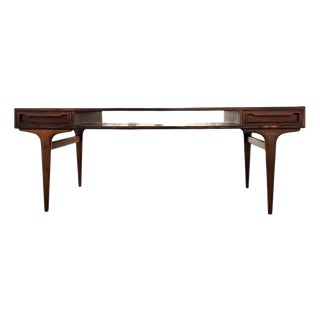 Vintage Danish Coffee Table with Drawers by Johannes Andersen for CFC Silkeborg, 1960s For Sale