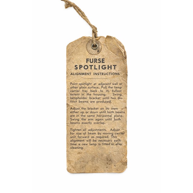 1920s Vintage Industrial Theatre Spotlight on Tripod by William Joseph Furse, 1920s For Sale - Image 5 of 10