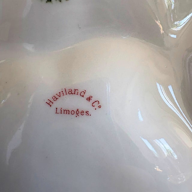 Antique Oyster Plate in French Porcelain from Haviland Limoges, 1890s For Sale - Image 5 of 6