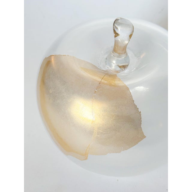 Mid-Century Modern 1960s Enormous Livio Seguso Murano Gold-Accented Large Apple Blown Glass Sculpture, Signed For Sale - Image 3 of 7