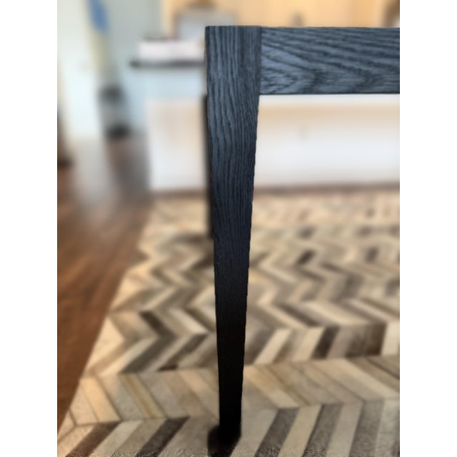 Restoration Hardware French Contemporary Black Oak Extension Dining Table - 84"-132" For Sale In Austin - Image 6 of 13