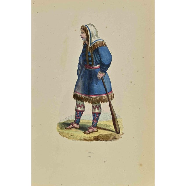 Kureck is a lithograph made by Auguste Wahlen in 1844. Hand colored. Good condition. At the center of the artwork is the...