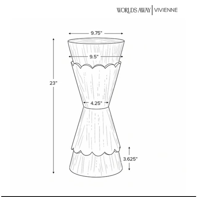Wood Matthew Izzo Home Vivienne White Oak Drink Table For Sale - Image 7 of 7