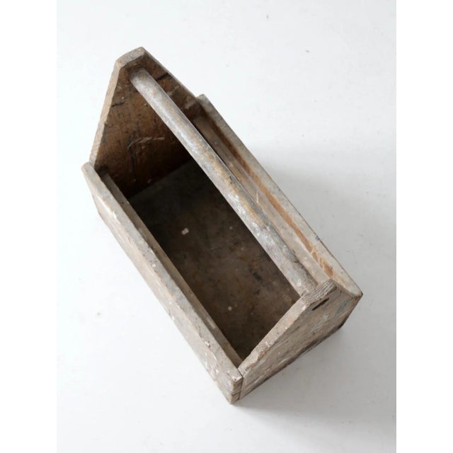 Vintage Wooden Trug Toolbox For Sale - Image 9 of 13