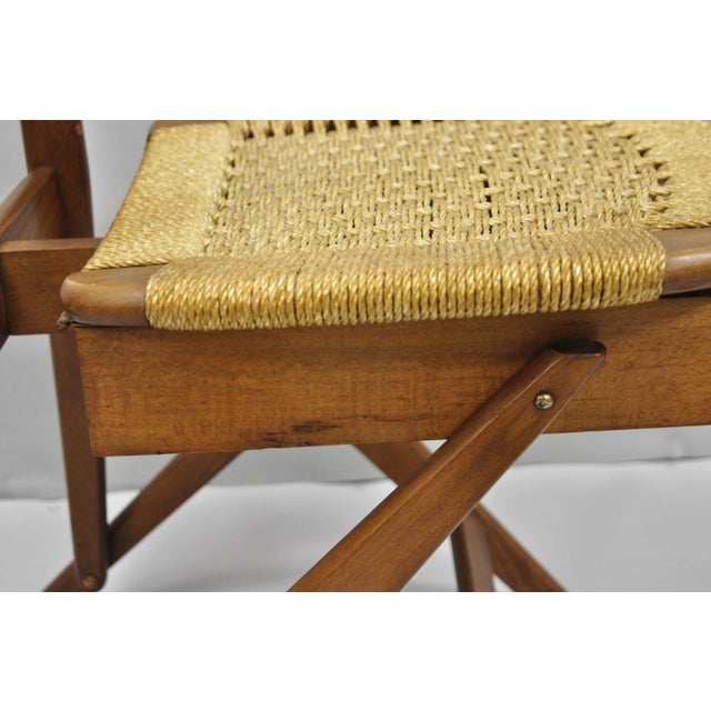 Vintage Mid Century Italian Modern Beech Wood Clothing Valet Chair Seat (A) For Sale - Image 15 of 18