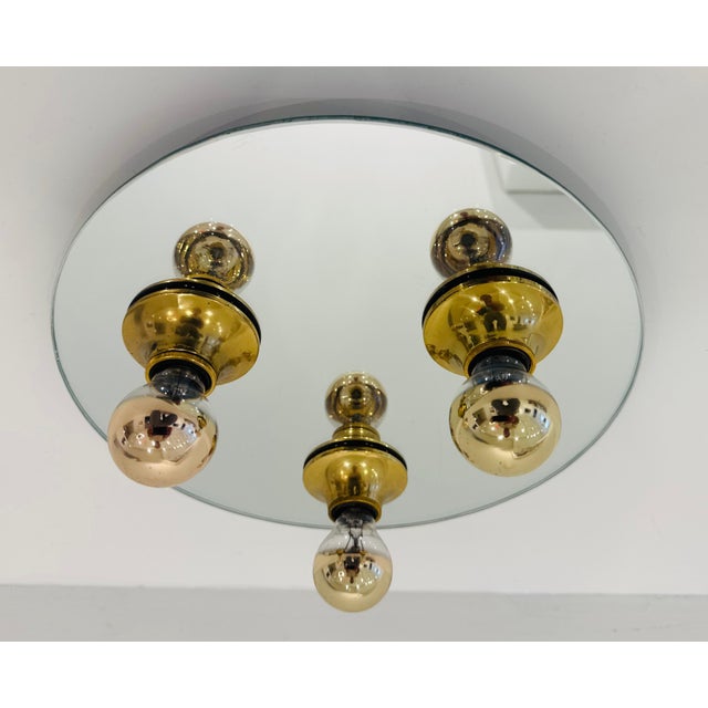 1960s 1960s Mid Century Modern Space Age German Flush Ceiling Lamp For Sale - Image 5 of 10
