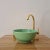 Contemporary Green Ceramic Undermount Sink Made and Glazed by Hands, Cultures Art For Sale - Image 4 of 5