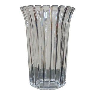 Late 20th Century Tiffany & Co Cut Crystal Vase For Sale