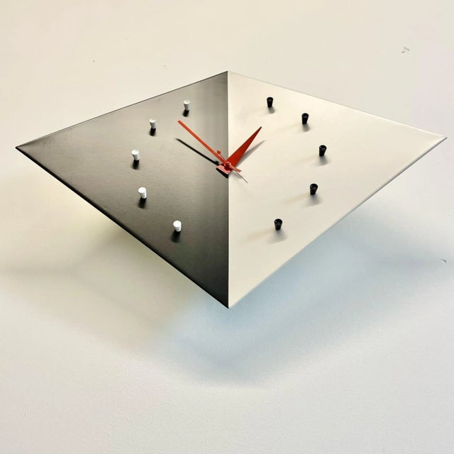 1950s Mid-Century Modern Kite Wall Clock by George Nelson, Howard Miller, Vitra Label For Sale - Image 5 of 13