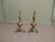 Pair of French Brass Andirons, Fire Dogs or Chenets This is a beautifully shaped pair of Brass Andirons they have a...