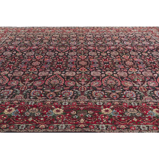 Vintage Persian Tekab Bijar Rug With All-Over Design - 9'11 X 10'01 For Sale - Image 4 of 9