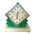 1920s Swiss 8-Day Windup Art Deco Clock With Malachite Features, Onyx Base For Sale