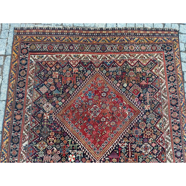Early 20th Century Antique Tribal Oriental Animal Figures Rare Fine Weave Rug (Circa 1900–1910 - 5' 4'' X 8' 10'' For Sale - Image 5 of 13