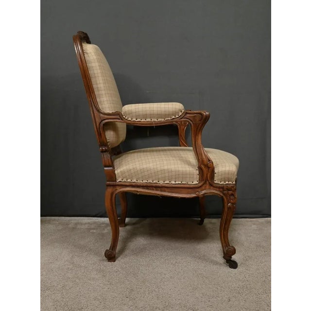 Louis XV Style Beechwood Armchair, Mid-19th Century For Sale - Image 10 of 16